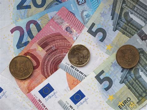 Euro Notes And Coins European Union Stock Photo Image Of Euros