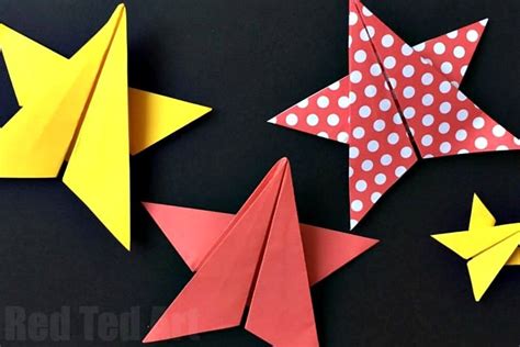 Easy Origami Stars Red Ted Art Kids Crafts