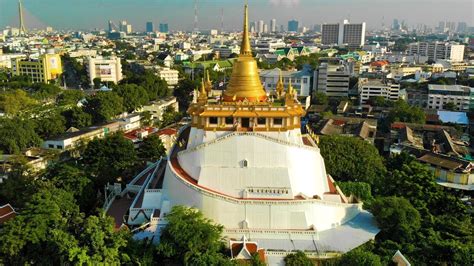 Wat Saket Bangkok Temple Of The Golden Mount Thailand 4k 2023