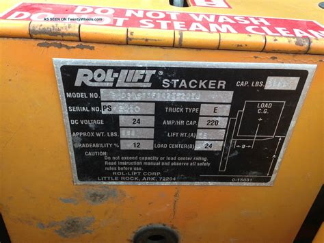 rol lift stacker   lbs walk  forklift fork