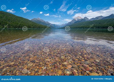 Beautiful Colored Rocks And Pebbles On The Shores Of Bowman Lake In