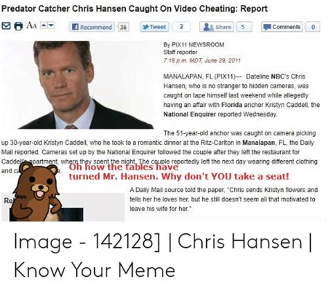 Predator Catcher Chris Hansen Caught On Video Cheating Report Aa