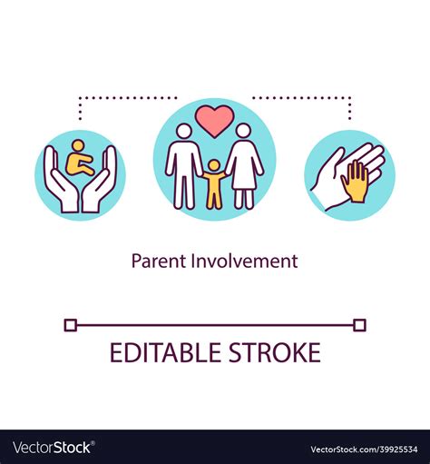Parent Involvement Concept Icon Positive Vector Image