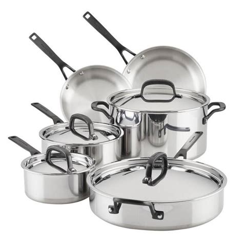 Kitchenaid 10 Piece Stainless Steel Induction Cookware Set 30001 The