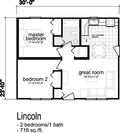 Lincoln 700 Sq Ft Small House Floor Plans Modular Home Plans Tiny