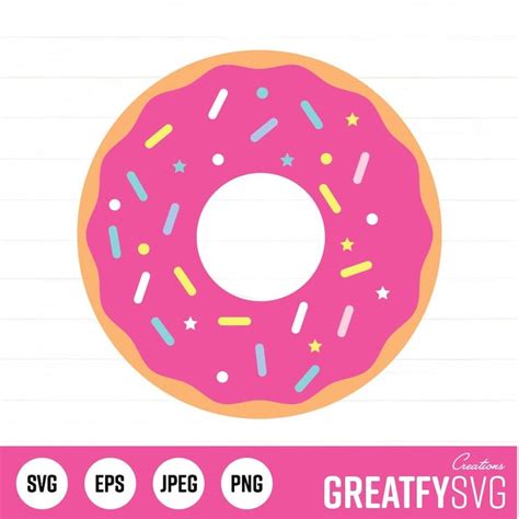 Donut SVG Doughnut SVG Cricut Cut Files Sprinkles Donut | Etsy