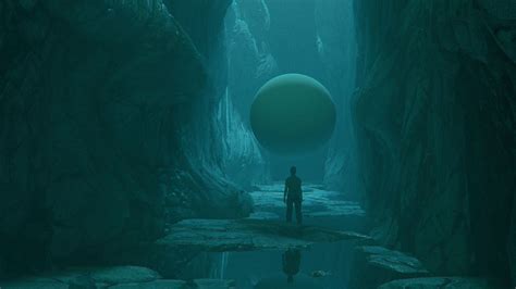 Wallpaper Cave Man Sphere Stones Art Hd Picture Image