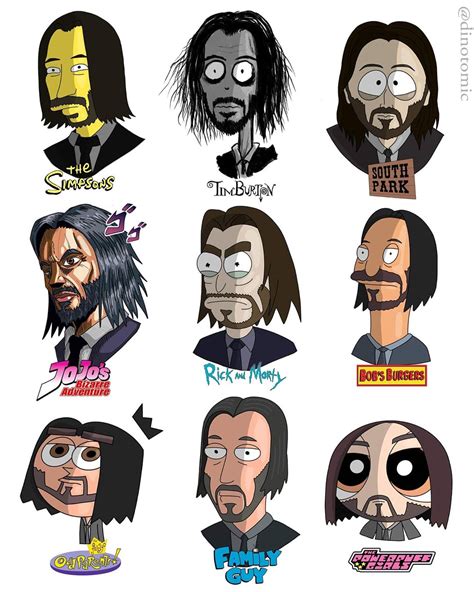 Celebrities Drawn In A Variety Of Cartoon Styles