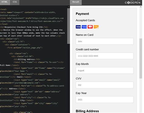 How To Create A Responsive Checkout Form With Css