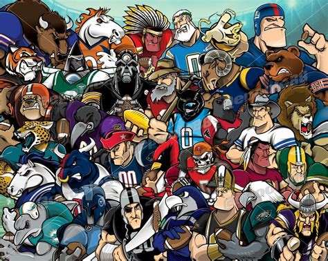 The Nfl Cartoon Mascots By Eric Poole Epoole88 Marvel Vs Capcom