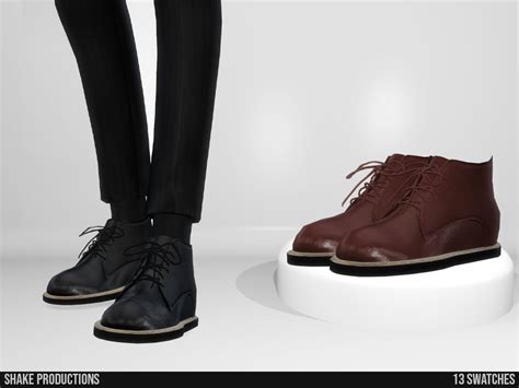 The Sims Resource 899 Leather Shoes Male