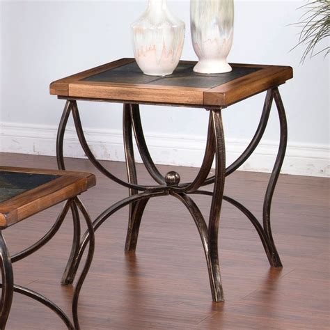 Sedona Slatemetal End Table By Sunny Designs Furniturepick