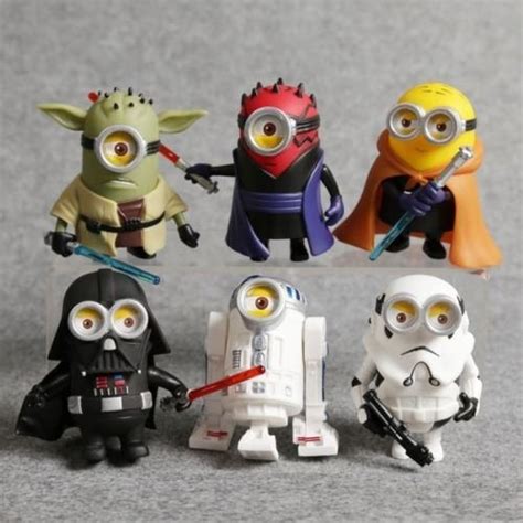 6 Minions Figures Star Wars Gadgets Matrix