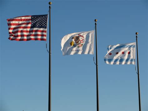 The Three Flags At Navy Pier In Chicago Il U S Flag I Flickr
