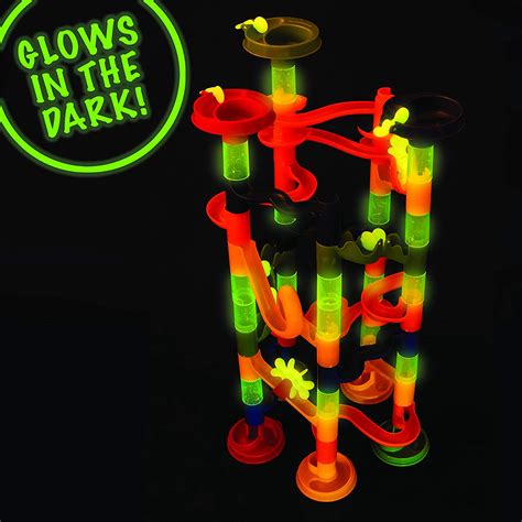 Games & Accessories abeec Glow in the Dark Marble Race Game - 74 pcs