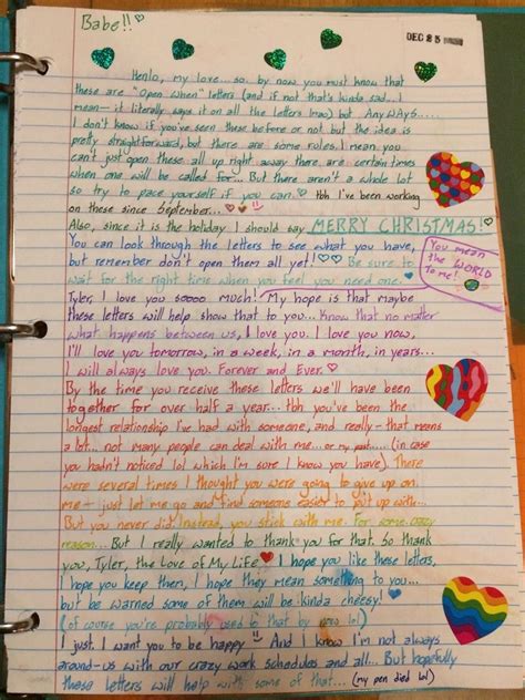 Cute Letter Ideas For Boyfriend