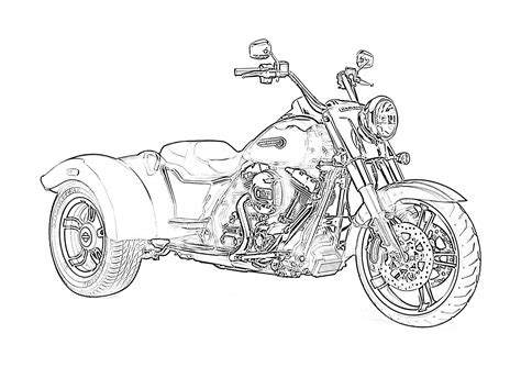 Harley Davidson Coloring Book To Print And Online