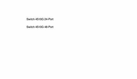 HP E4510-48G SWITCH COMMAND REFERENCE MANUAL | ManualsLib