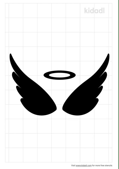 Free Angel Halo Stencil Stencil Printables Kidadl