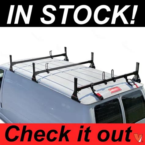 Ford Econoline Van 3 Bar 1992 2015 Ladder Roof Racks Steel Black New