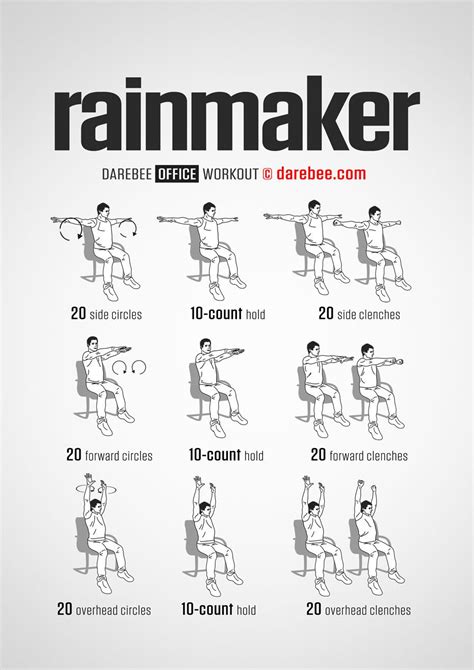 This is largely why dumbbell exercises for seniors are particularly important. Rainmaker Workout | Senior fitness, Office exercise, Chair ...