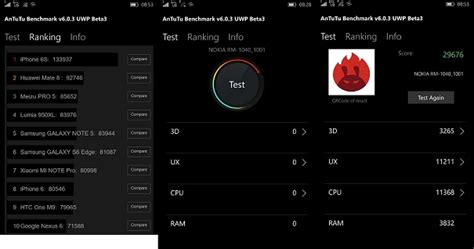 AnTuTu Benchmark v6 is now available for Windows 10 Mobile