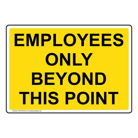 Free Printable Employees Only Beyond This Point Signs Printable