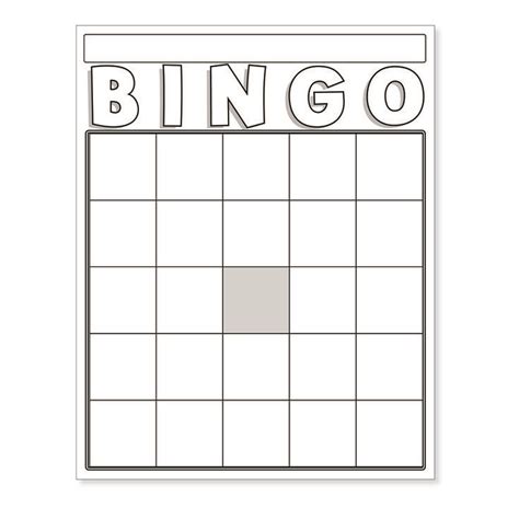 Pin Blank Bingo Cards Assorted Colors Bingo Card Template Free Bingo