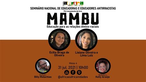 Semin Rio Nacional De Educadoras E Educadores Antirracistas Mesa