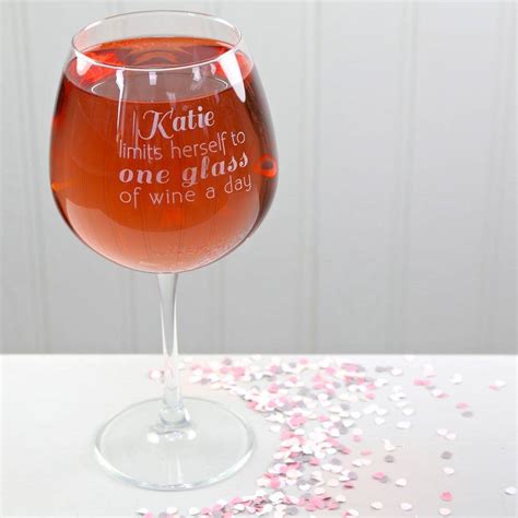 Personalised Engraved Whole Bottle Wine Glass By Lisa Angel Homeware And Ts