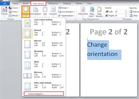 How To Change The Layout Of One Page In Word Johnson Andfular