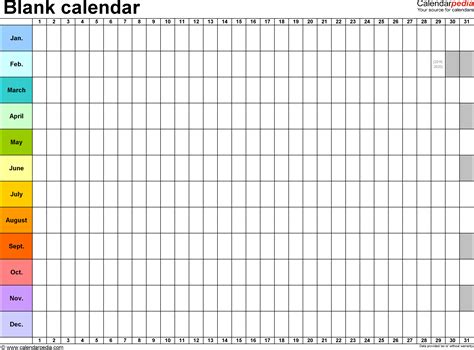 Blank Calendar To Fill In Calendar Template Printable Monthly Yearly