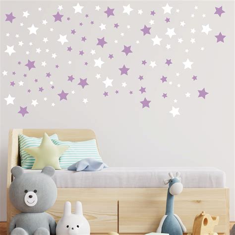 Star Wall Decals Set Of 220 Stars 2 Color Star Decals Etsy