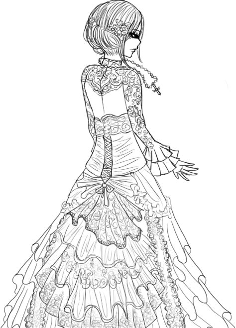 Juvia Wedding Dress Lineart By Namida No Shinju On Deviantart