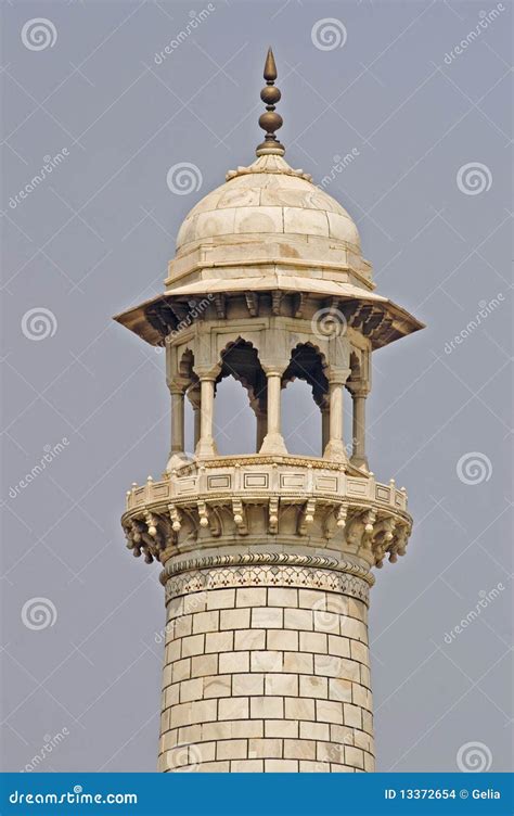 Minaret Of Taj Mahal In India Stock Photo Image Of Asia Architecture