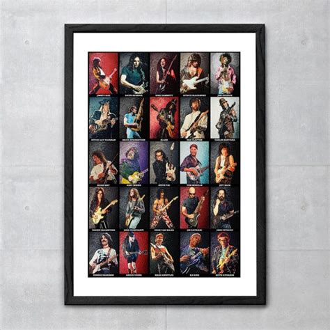 Greatest Guitarists Of All Time Collage Poster By Taylansoyturk 1700