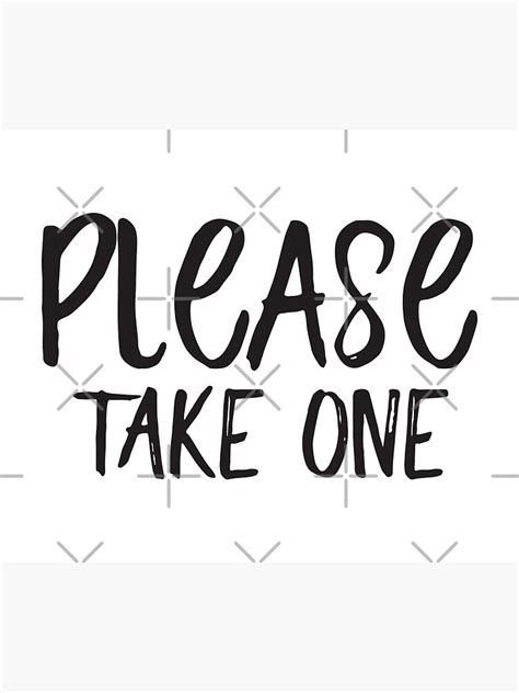 Please Take One Sign Vinyl Label Decal For Wedding Day Store Shop