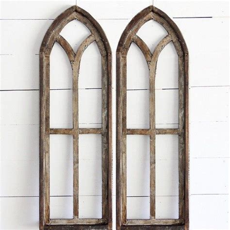 Tall Arched Wooden Window Frame Set Of 2 Wooden Window Frames