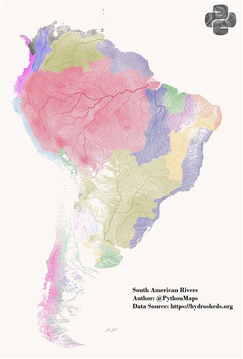 Mapa De Las Cuencas Hidrogr Ficas De Sudam Rica Mapas Milhaud
