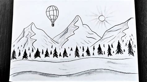 Învață Să Desenezi Un Peisaj De Munte Tutoriale Simple Desen Creion