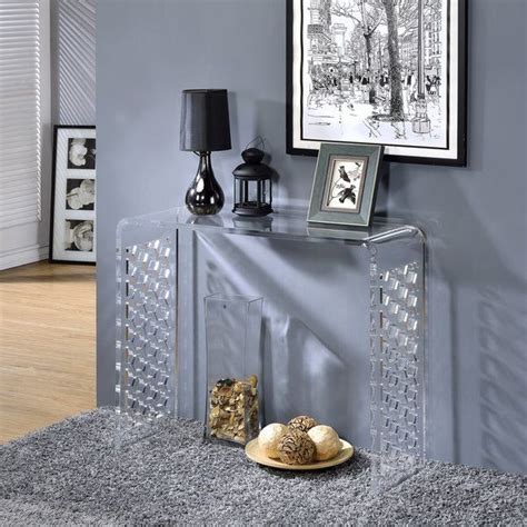 This Clear Lucite Acrylic Console Table Is A Beautiful Addition To Any