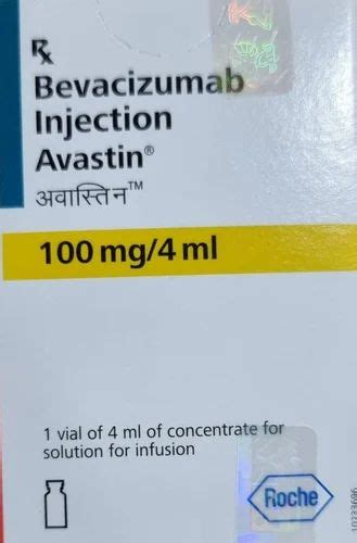 Roche Avastin Bevacizumab 100mg Injection Storage 2 To 8 Packaging