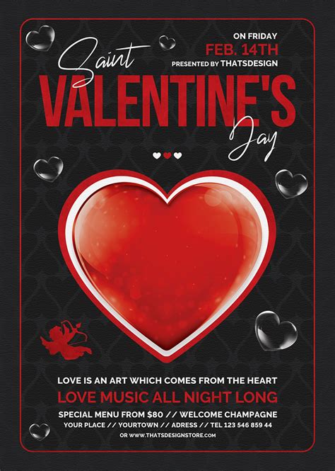 Valentine S Day Flyer Template V24 Party Flyers For Photoshop Flyer Template Event Flyer