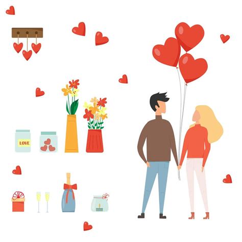 set of romantic icons love date valentine s day 17012740 vector art at vecteezy