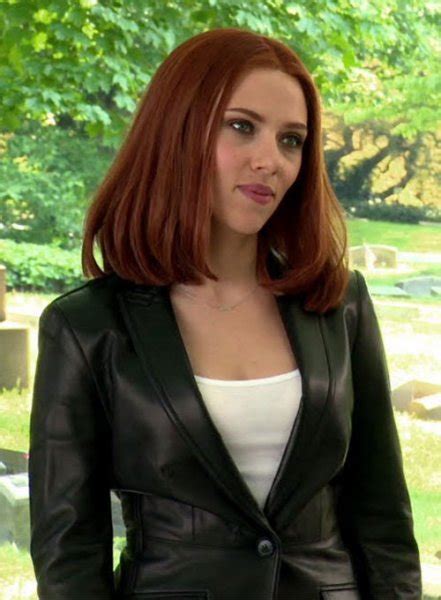 Scarlett Johansson The Winter Soldier Leather Blazer Leathercult