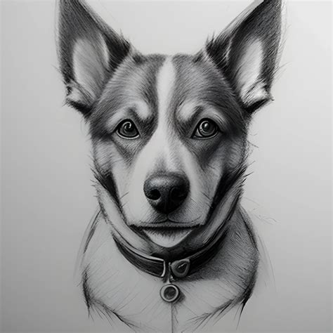 Pencil Sketch A Dog Arthubai