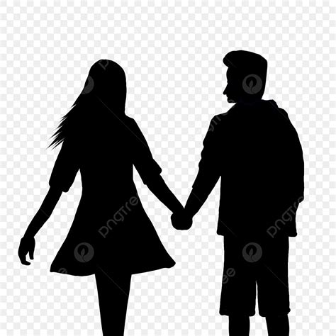 Couple Holding Hands Silhouette Png Images Couple Hand Holding