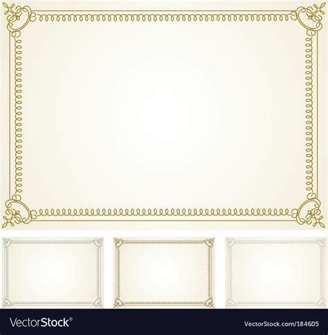 Certificate Frame Set Royalty Free Vector Image