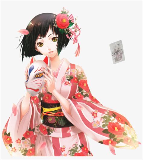 Anime Girl Kimono Render Transparent Png 1024x1077 Free Download On