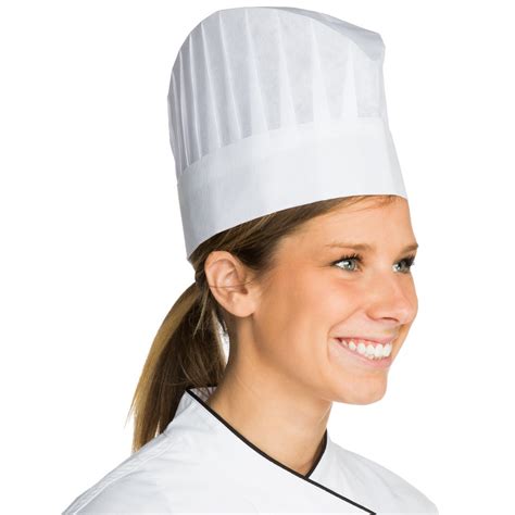 Chef Revival H055 7 Disposable Non Woven Corporate Chef Hat With